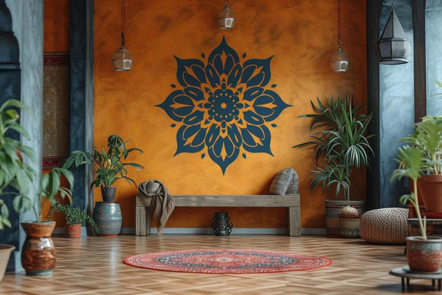 Elegant Mandala Wall Sticker - Symmetrical Design Vinyl Decal for Home and Studio - Decords