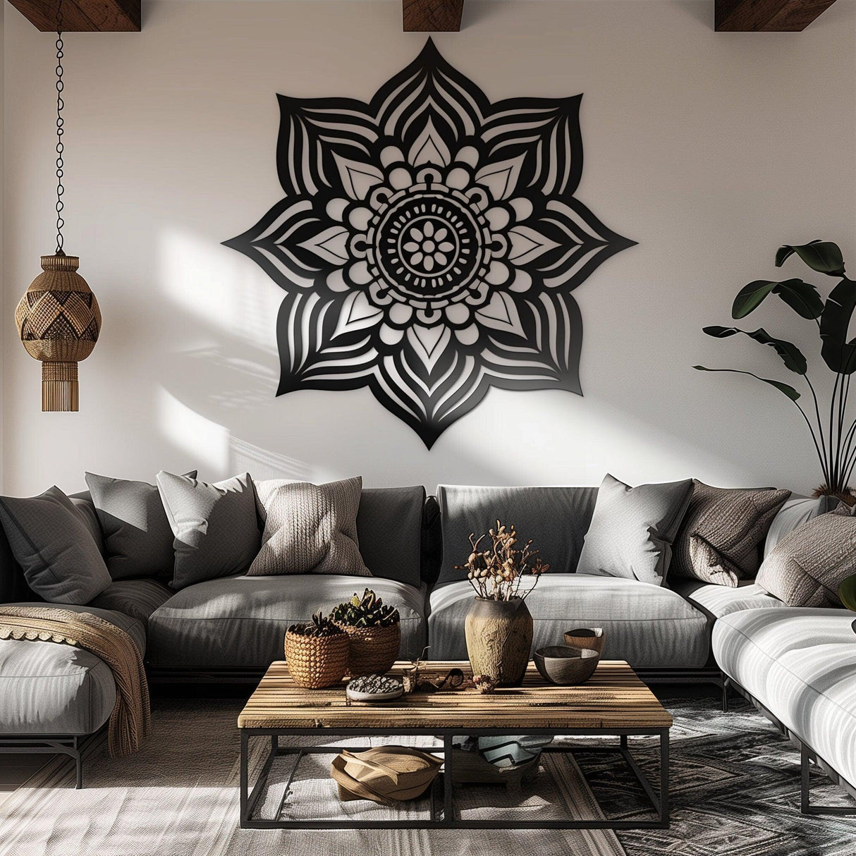 Boho Mandala Wall Decal - Zen Hippie Indian Wall Art Sticler - Decords