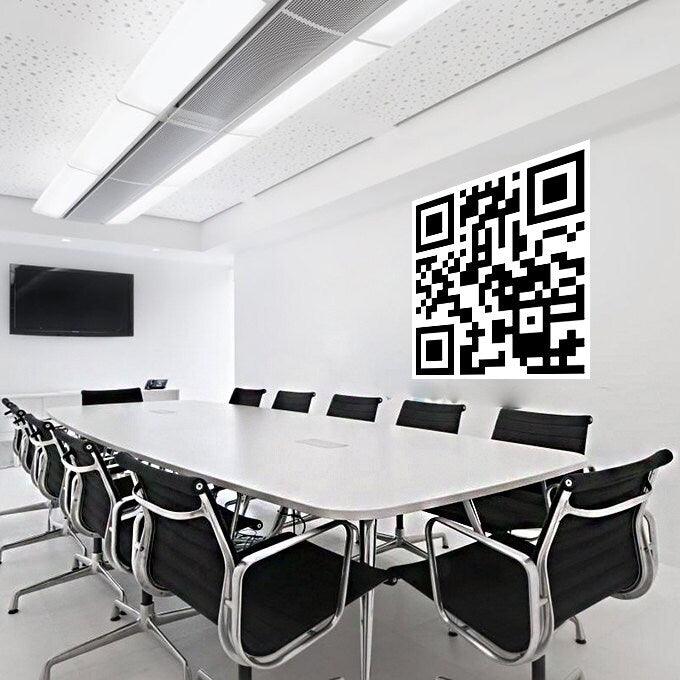 Custom Qr Code Sticker -  Personalized Design Scan Wall Business Vinyl Waterproof Decal - Decords