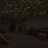 Glowing Vinyl Ceiling Decal Star Map with Color Lines - Glow in the Dark Constellations Sticker - Decords