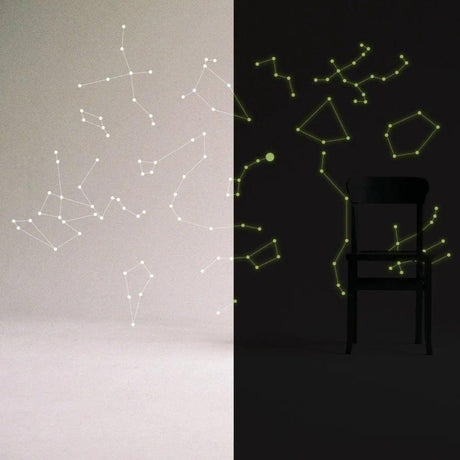 Glowing Starry Sky Ceiling Decal - Luminous Constellation Stickers - Decords