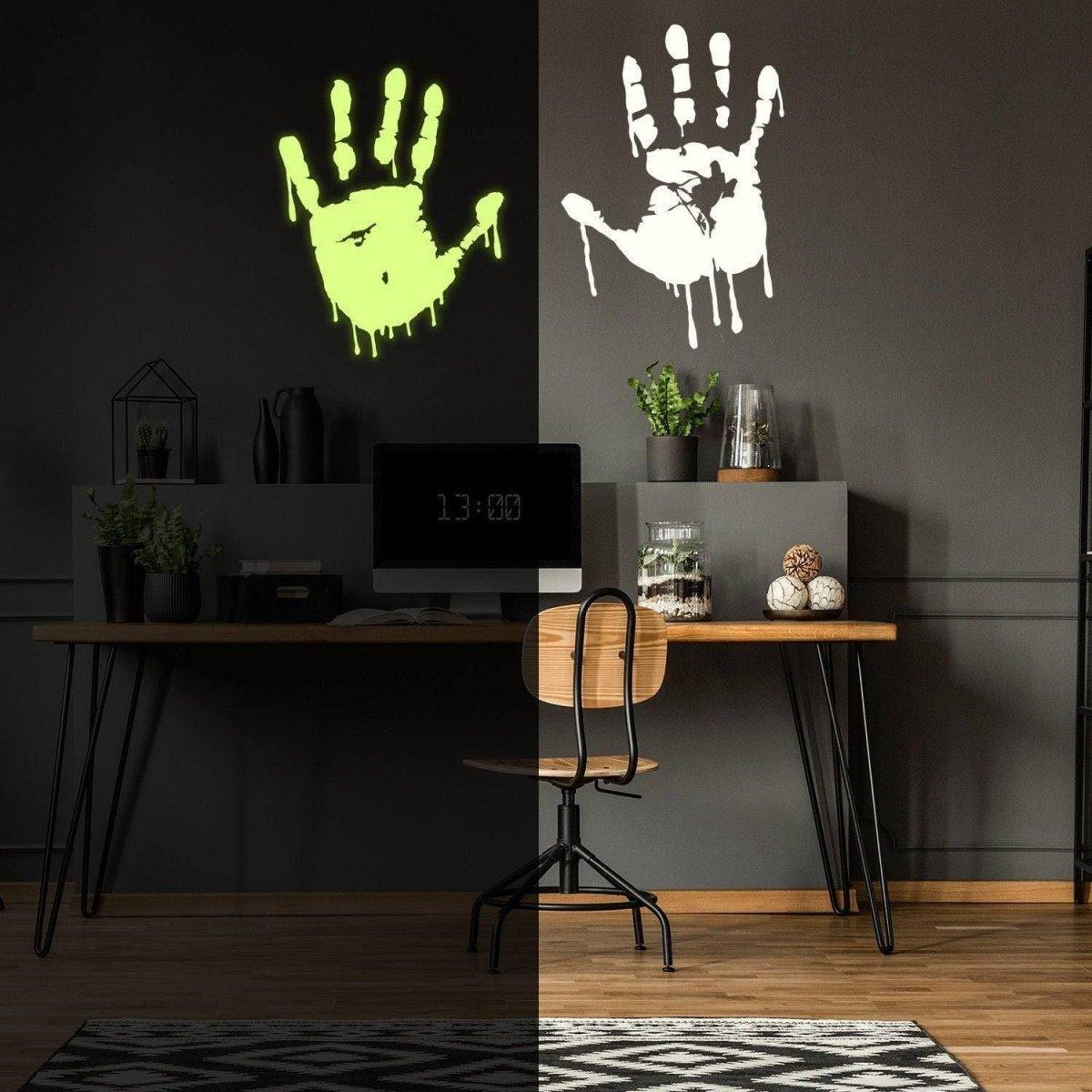 Glowing Zombie Blood Wall Decal - Luminous Horror Themed Stickers for Room Decor - Decords