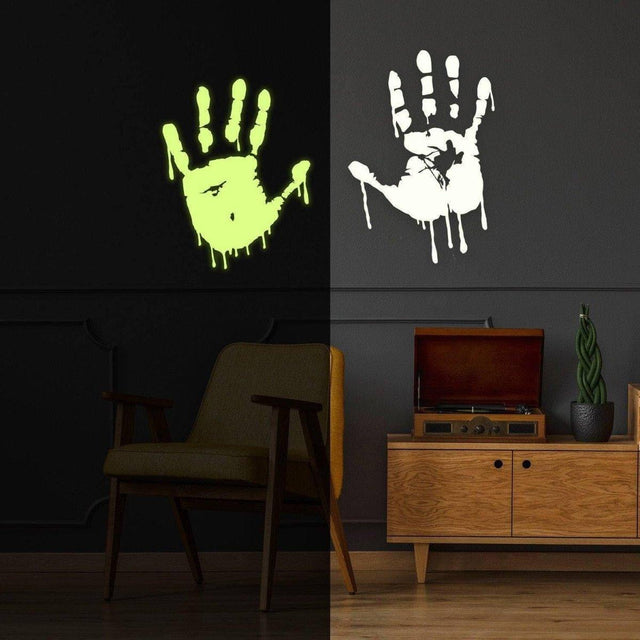 Glowing Zombie Blood Wall Decal - Luminous Horror Themed Stickers for Room Decor - Decords